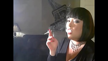 British Bbw Mistress Tina Snua Chain Smokes 3 Karelia Slim Cigarettes free video
