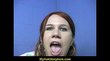 Hot Girl Sucking Big White Cock Through A Gloryhole 1 free video