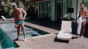 Noirmale Big Dick Black Hunk Homeowner Fucks Poolboy Seth Santoro free video