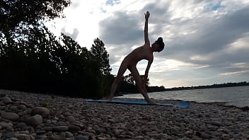 Slender Nudist Boy Does Yoga Nude On A Naturist Beach. Naked Yoga Video By Jon Arteen Gay Porn Model free video