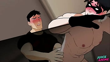 Young Justice Super Boy Vs Nightwing - Bara Yaoi free video