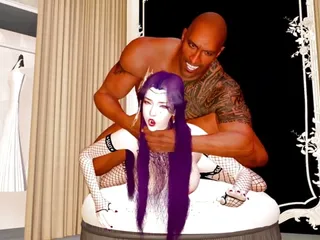 The Rock And Girl Trying On A Wedding Dress With Her Boyfriend 2 - Hentai Uncensored V326 free video