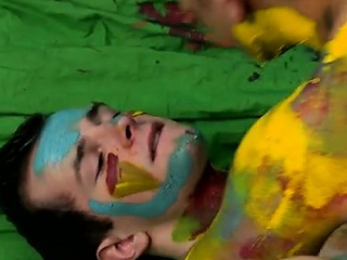 Gay Xxx Splashed And Smeared With Colorful Smudges The Boys free video